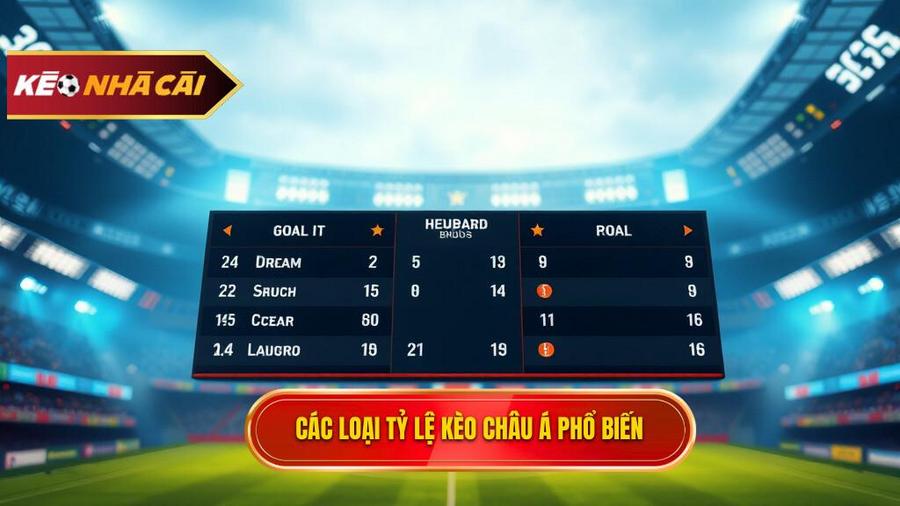 Các loại tỷ lệ phổ biến trong Kèo bóng đá Châu Á